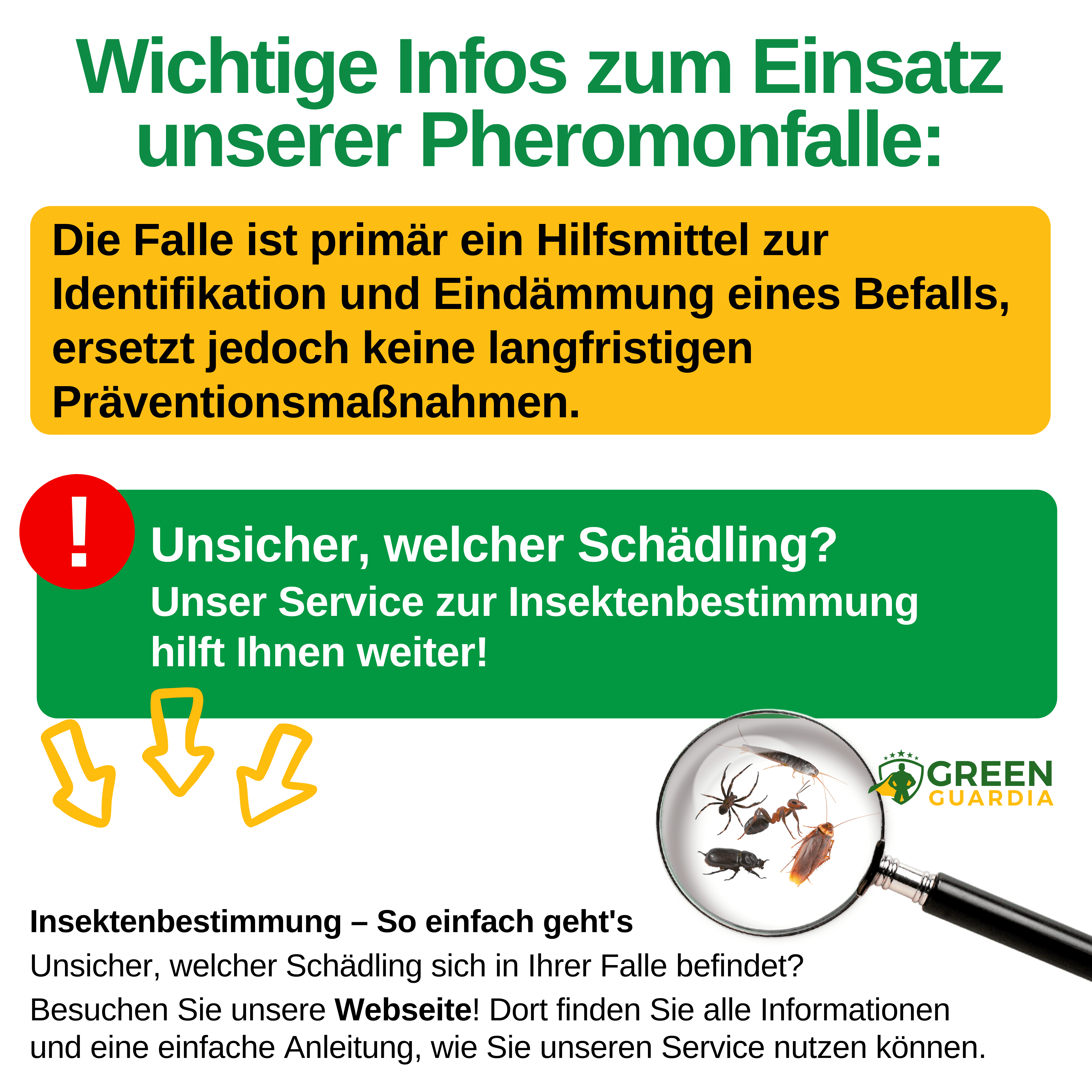 Ungeziefer / Insekten Falle mit Pheromon - Lockstoff - Green Guardia - Ihr Experte für Schädlinge und Pflanzen